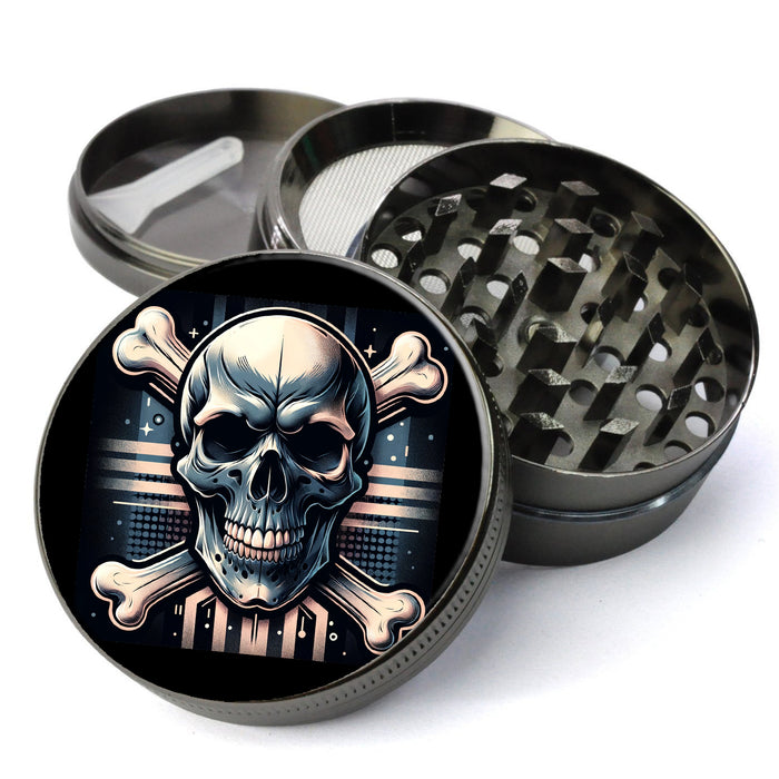 Skull And Crossbones Herb Grinder, Edgy Jolly Roger Grinder, Skulls Grinder, Large Grinder, Herb Grinder
