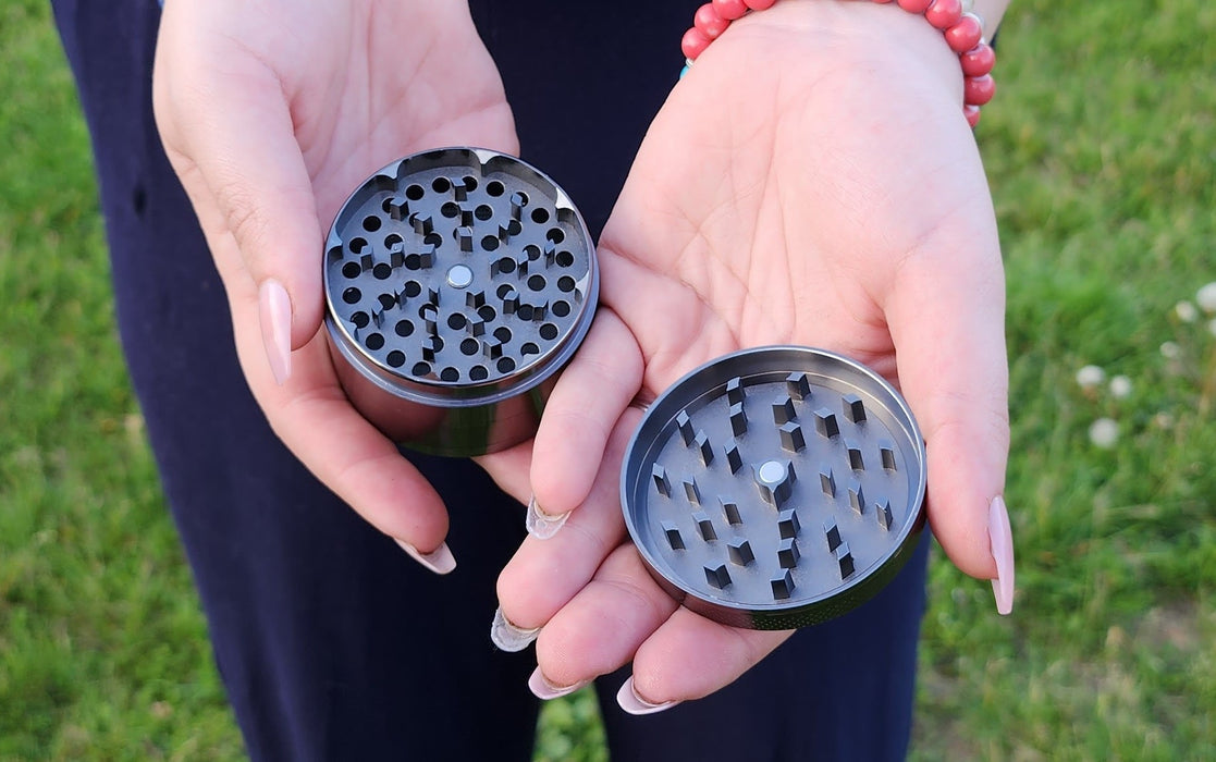 Customized Grinder - You add any design/picture/image/phrase XL Metal 4 Chamber Herb Grinder With Fine Screen - Custom Grinders