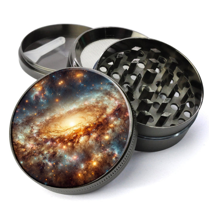 Milky Way galaxy, Center of the Galaxy, Stars and Vibrant colors, Extra Large 5 Piece Herb Grinder, Gift Herb Grinder
