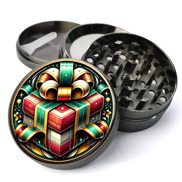 Christmas Gift Grinder, Festive Grinder, Holiday Grinder, Cute Grinder With Catcher, Herb Grinder, Best Gift For Her, Xmas Gift Grinder