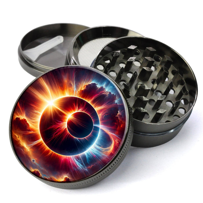 Awe-Inspiring Eclipse in Cosmic Space, Celestial Event, Extra Large 5 Piece Spice Herb Grinder
