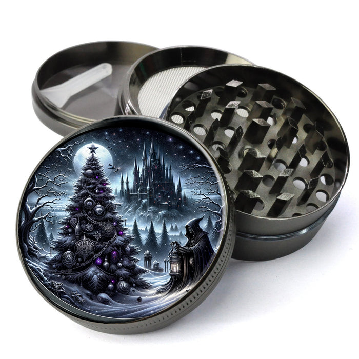 Christmas Gothic Grinder, Mystical Winter Grinder, Whimsigoth Grinder, Extra Large 5 Piece Grinder, Spice Grinder, Herb Grinder