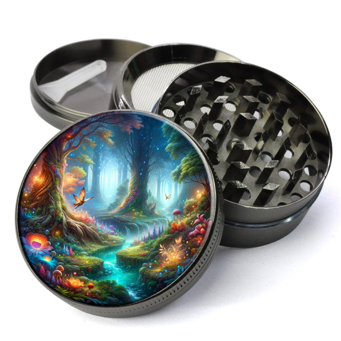 Fantasy Nature Scene, Enchanting Forest, Magical and Whimsical Fairy Forest, Extra Large 5 Piece Spice Herb Grinder