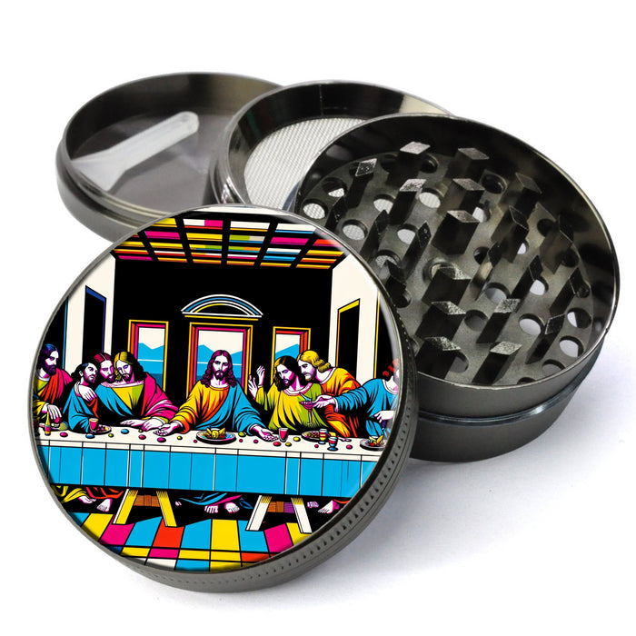 Pop-Art rendition of The Last Supper, Extra Large 5 Piece Herb Grinder, Gift Herb Grinder