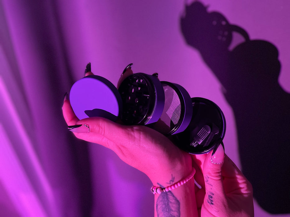 Purple Grinder, Girly Grinder, Large 2.5 Inch Grinder, Rubberized Matte Finish, Soft Purple Spice Mill, 4 Piece Grinder, Gift For Her