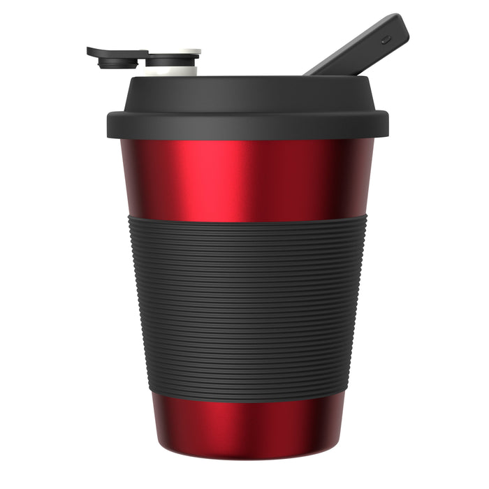 Red Cupro Coffee Mug for Flower and Incognito Uses | Hidden Hookah Pipe | Discreet Smoking | Hidden Bowl Storage