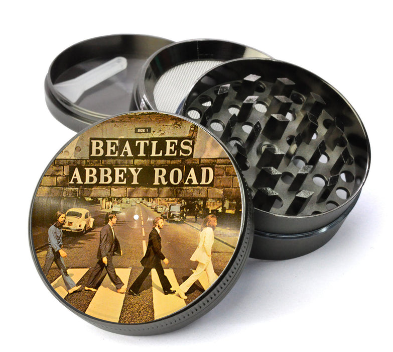 The Beatles Abbey Road Photo Vinyl LP - Deluxe Metal 5 Piece Herb Grinder With Microfine Screen
