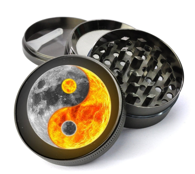 Yin Yang Sun And Moon Extra Large 5 Piece Spice Herb Grinder with / Catcher - Expression Tees