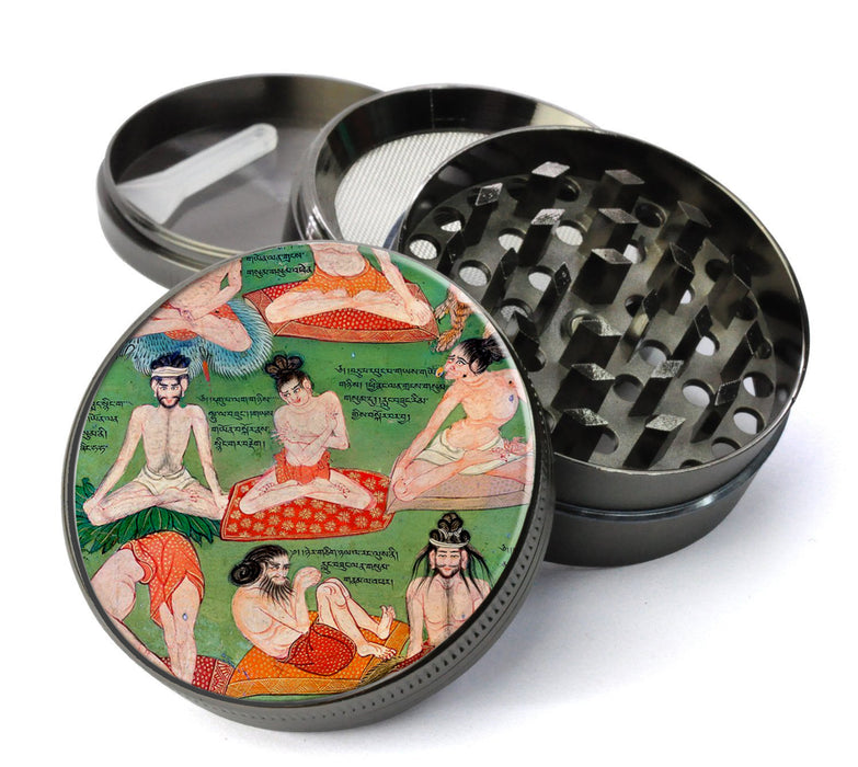 Tibetan Yogis 5 Piece Spice & Herb Grinder With Microfine Mesh Screen
