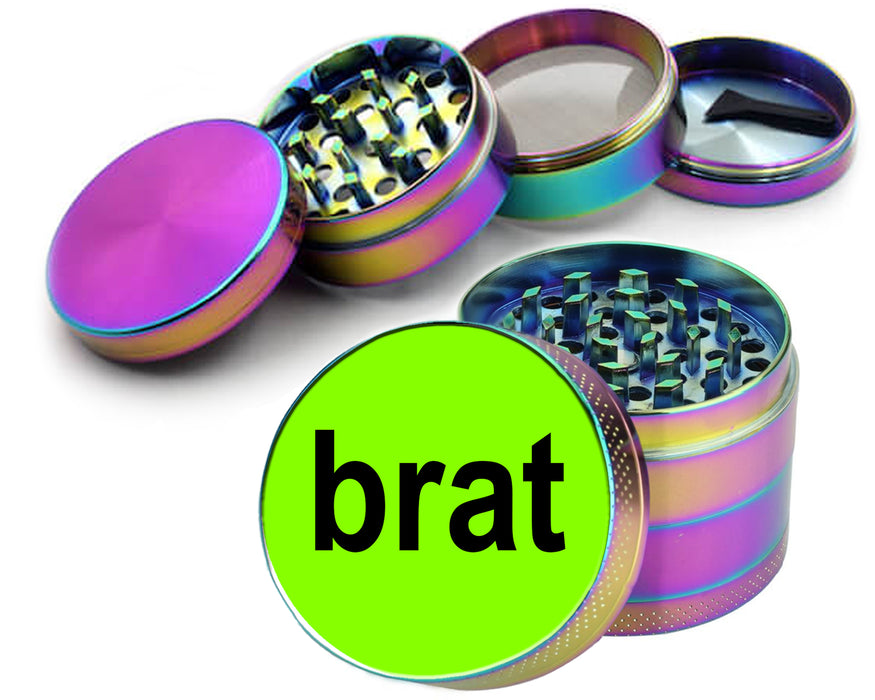 Brat Lime Green Grinder Spice Grinder Rainbow Grinder