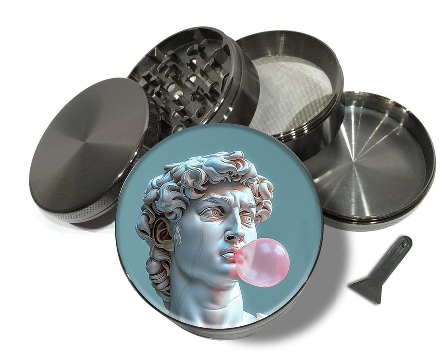 Michelangelo Statue Of David Blowing A Bubble Spice Grinder Grey Grinder