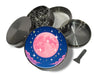 Pink Kawaii Crescent Moon with Stars Spice Grinder Grey Grinder