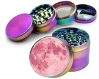 Soft Pink Moon Boho Celestial Vibes Spice Grinder Rainbow Grinder