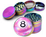Pink Magic 8 Ball Digital Pop Art Spice Grinder Rainbow Grinder