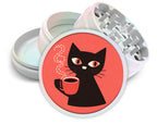 Retro Cat Minimalist Spice Grinder White Grinder