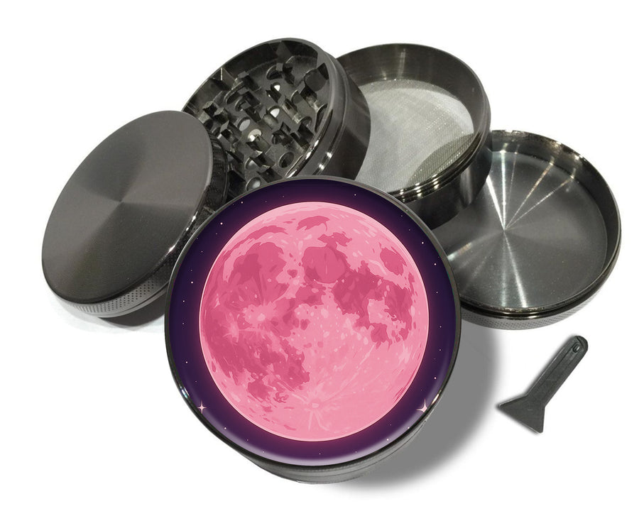 Anime Rose Pink Full Moon Aesthetic Spice Grinder Grey Grinder