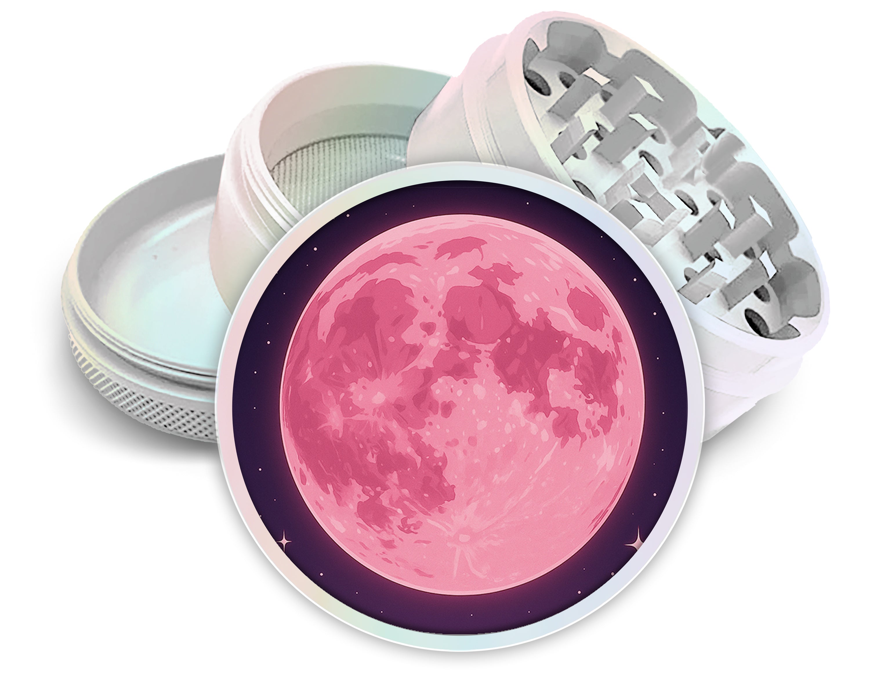 Anime Rose Pink Full Moon Aesthetic Spice Grinder White Grinder