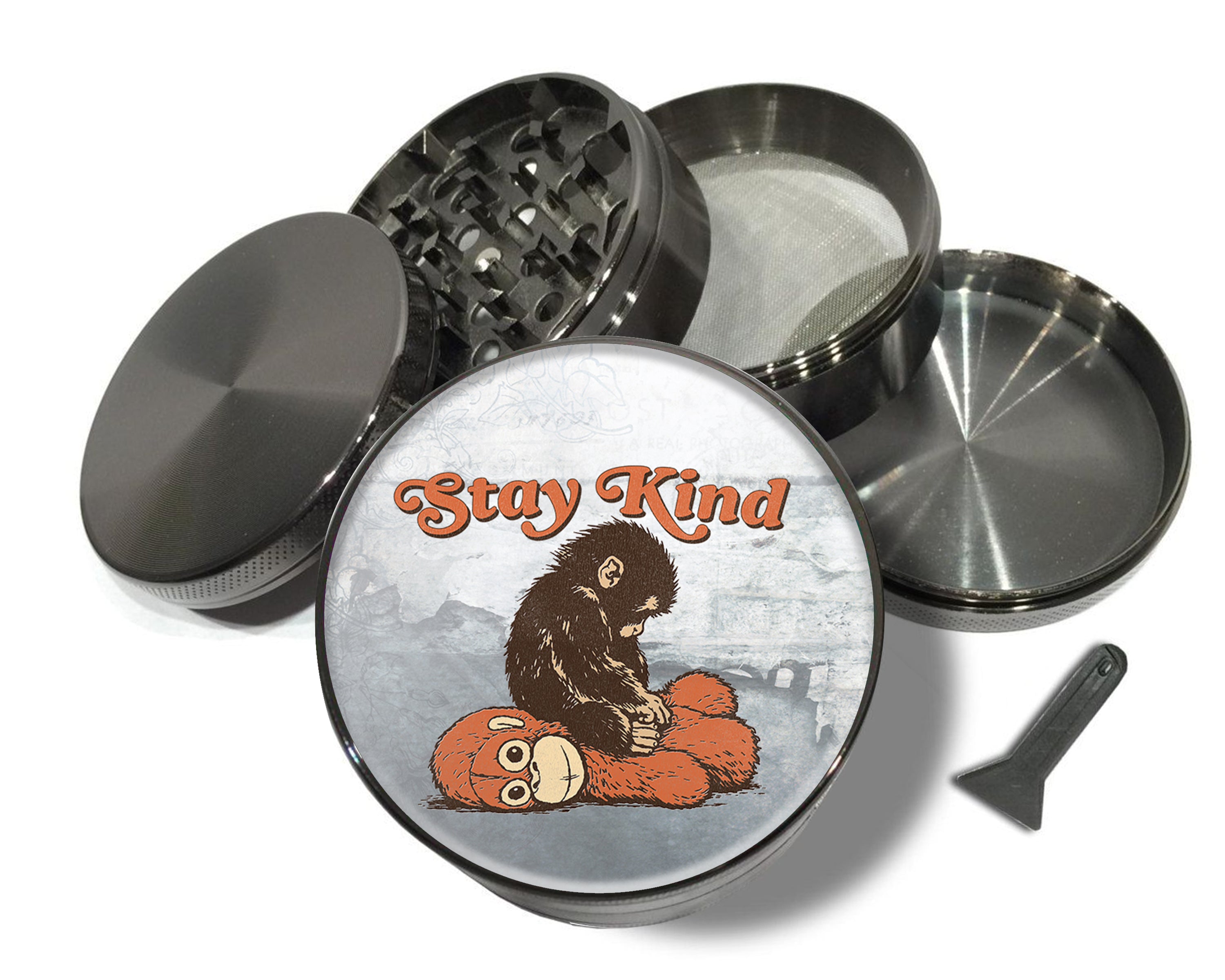 Punch Stay Kind Monkey Spice Grinder Grey Grinder