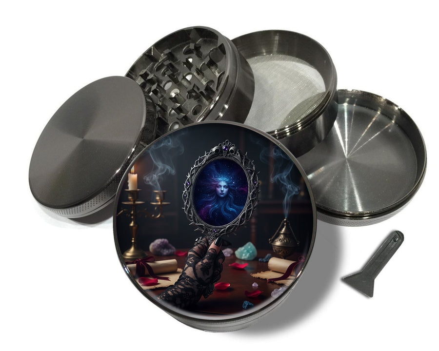 Enchanted Mirror Seance Spice Grinder Grey Grinder