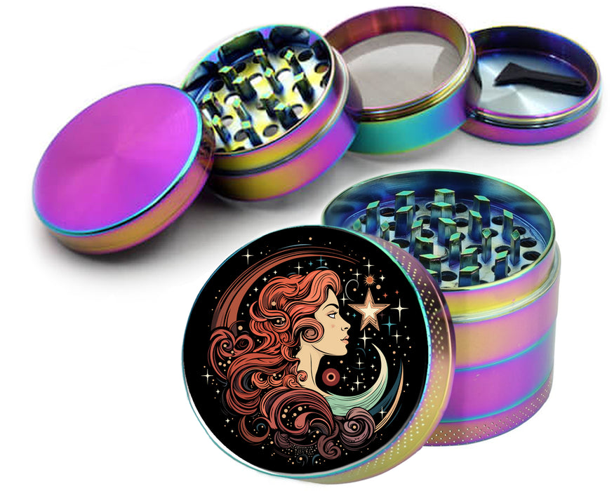 Celestial Moon Goddess Spice Grinder Rainbow Grinder