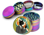 Midcentury Noir Cat Gentleman Spice Grinder Rainbow Grinder