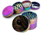 Velvet Glove Holding Black Diamond Spice Grinder Rainbow Grinder