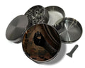 Velvet Glove Holding Black Diamond Spice Grinder Grey Grinder