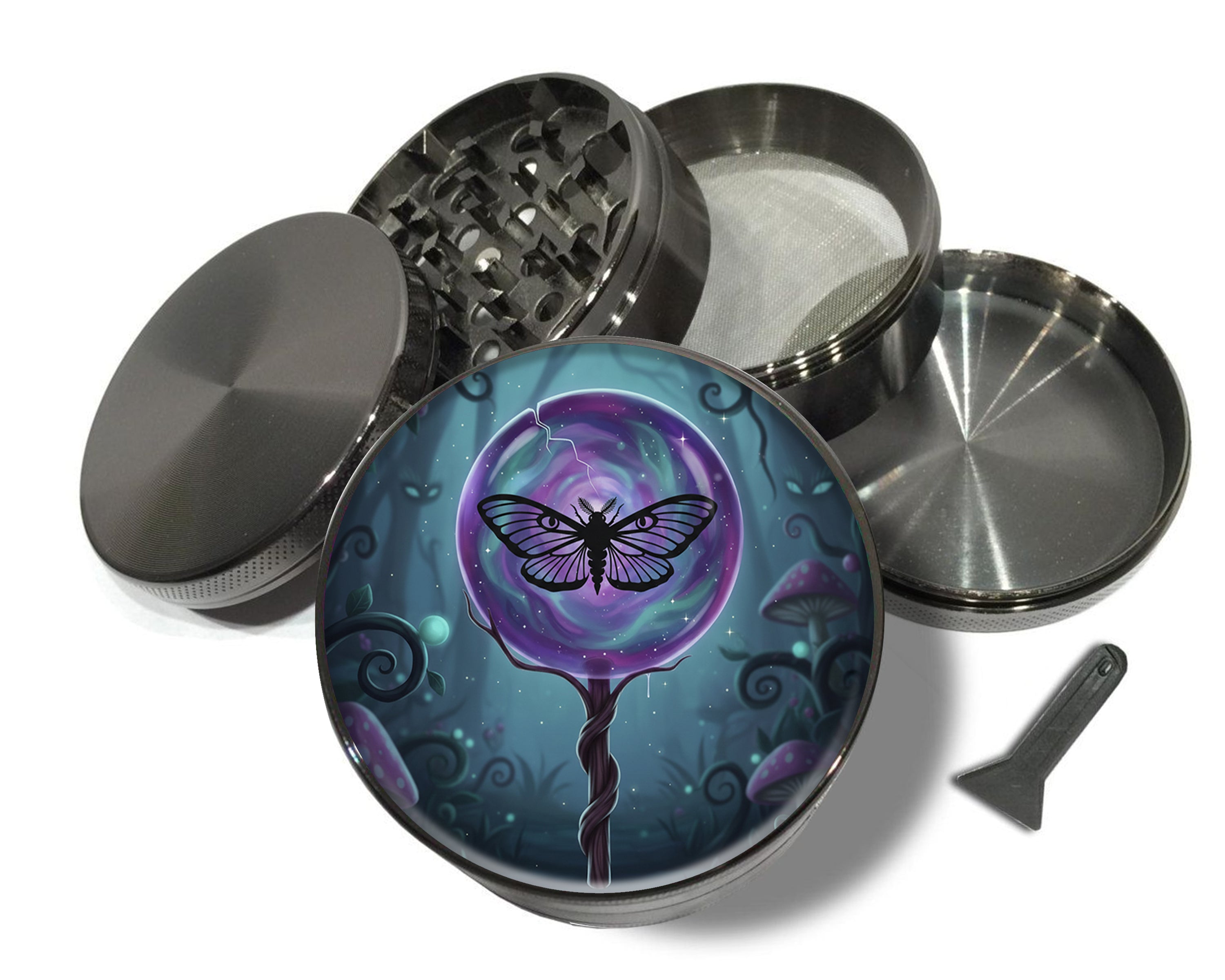Lunar Moth Lollipop Spice Grinder Grey Grinder