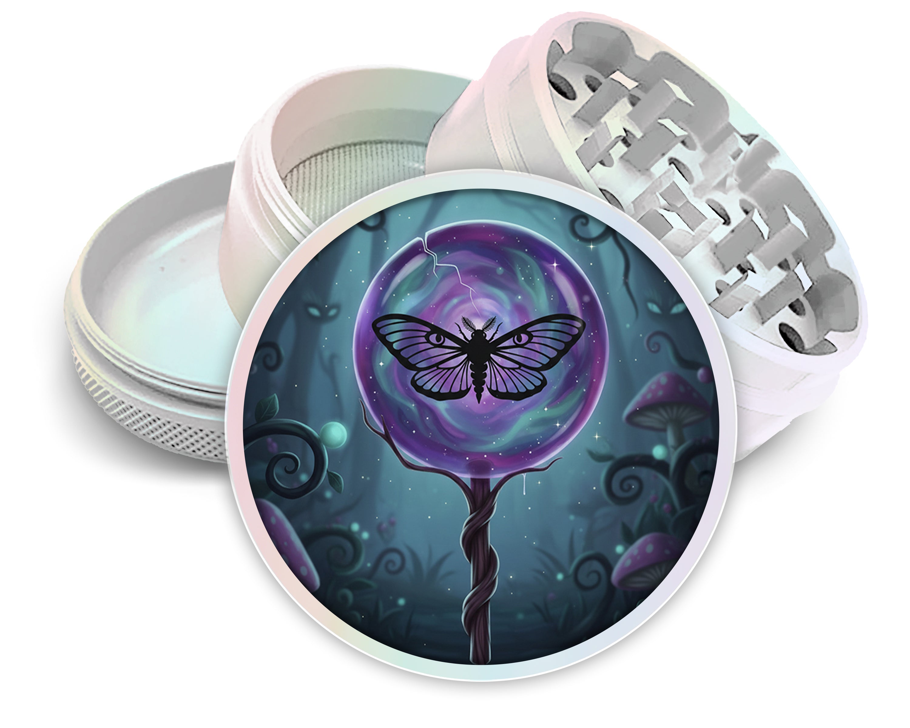 Lunar Moth Lollipop Spice Grinder White Grinder