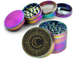 Celestial Crescent Mandala Spice Grinder Rainbow Grinder