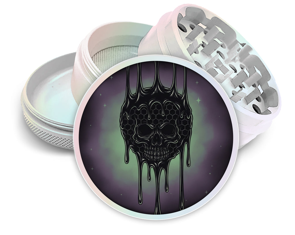 Melting Honeycomb Skull Spice Grinder White Grinder