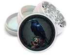 Raven Jeweled Skull Spice Grinder White Grinder