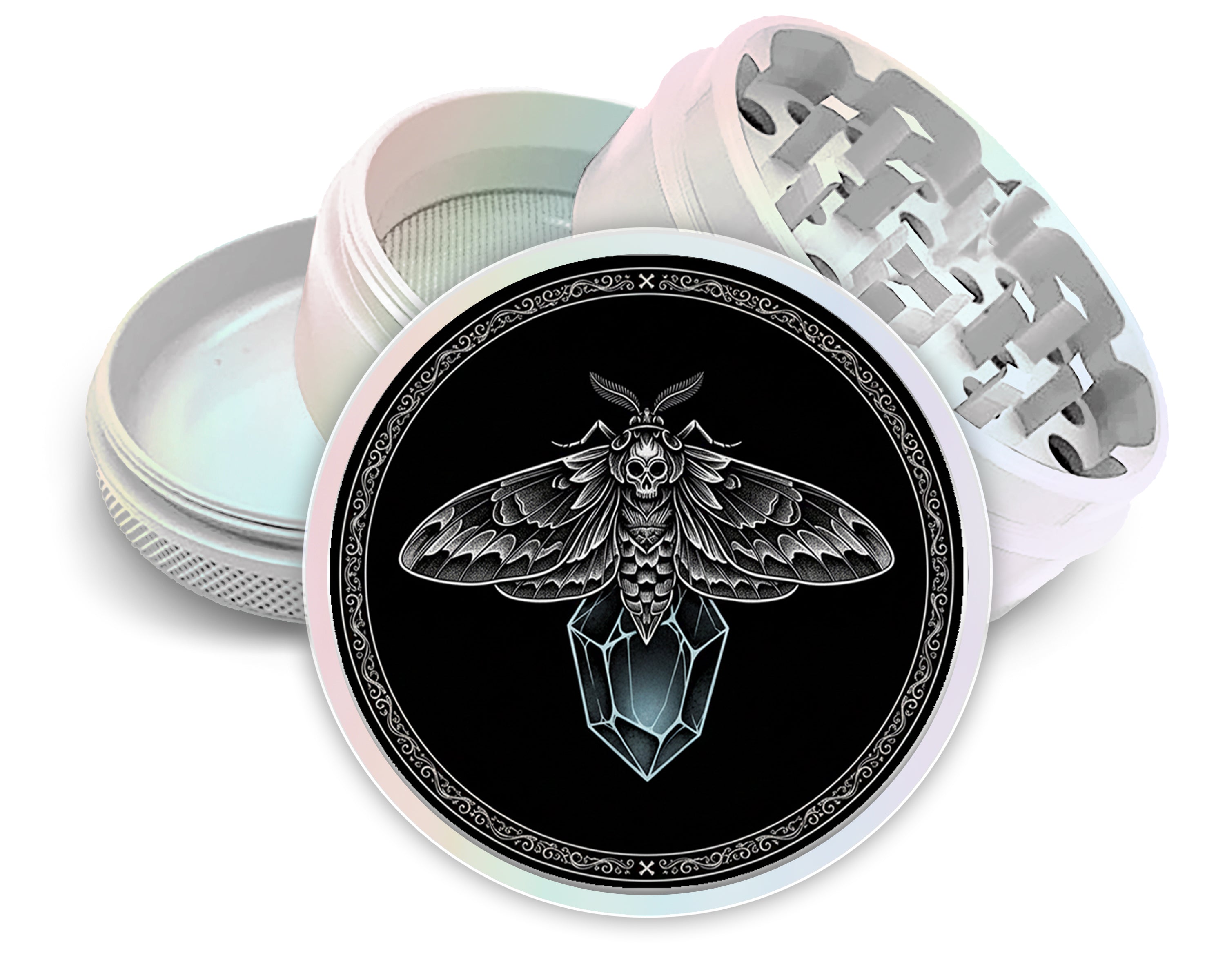 Nocturnal Moth Sigil Spice Grinder White Grinder