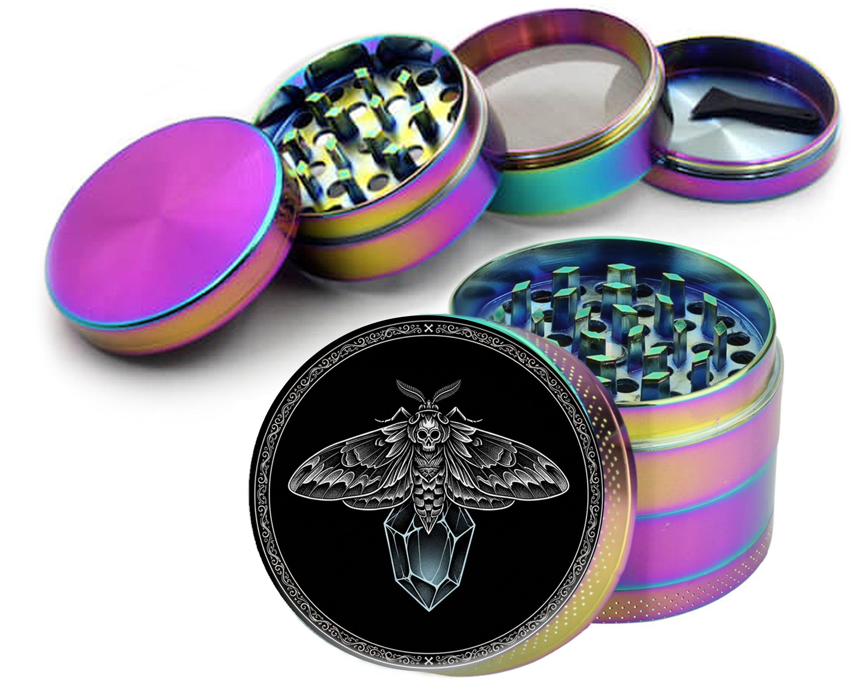 Nocturnal Moth Sigil Spice Grinder Rainbow Grinder