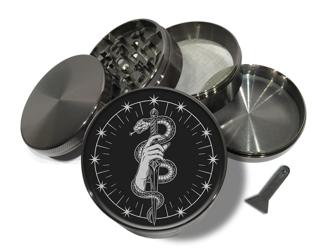 Serpent Dagger Sigil Spice Grinder Grey Grinder