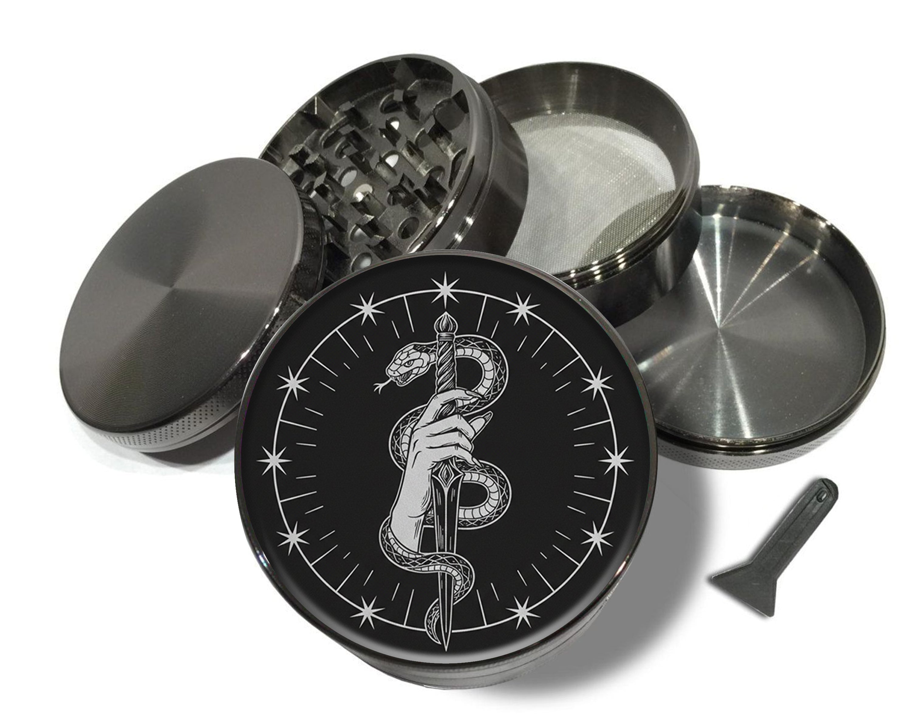 Serpent Dagger Sigil Spice Grinder Grey Grinder
