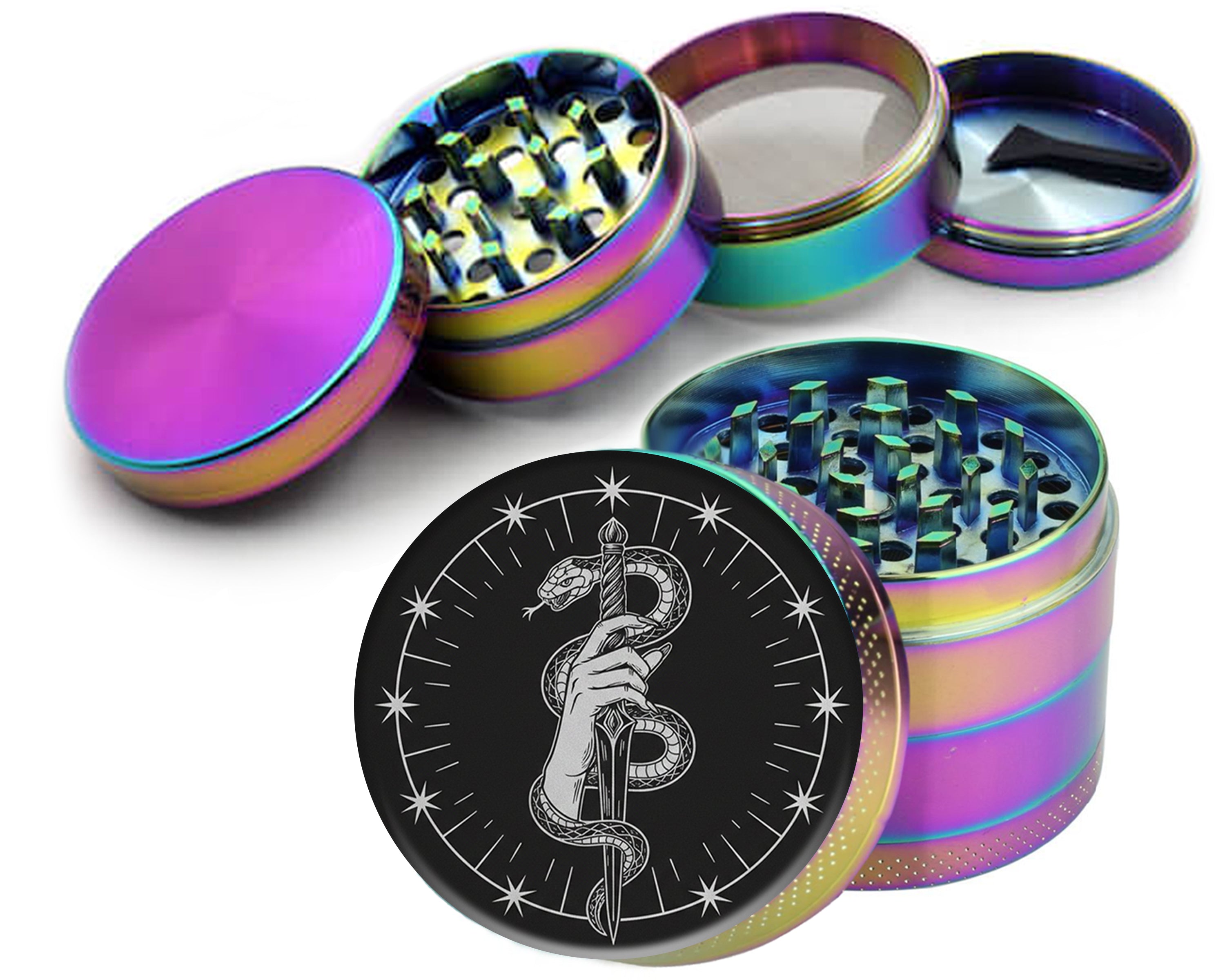 Serpent Dagger Sigil Spice Grinder Rainbow Grinder