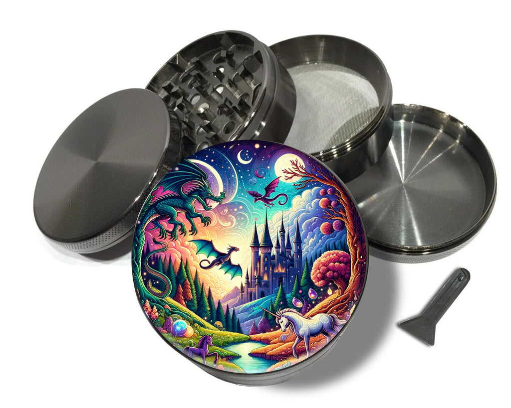 Dragon Mythical Fantasy Spice Grinder Grey Grinder