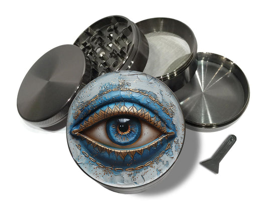 Modern Nazar Evil Eye Spice Grinder Grey Grinder
