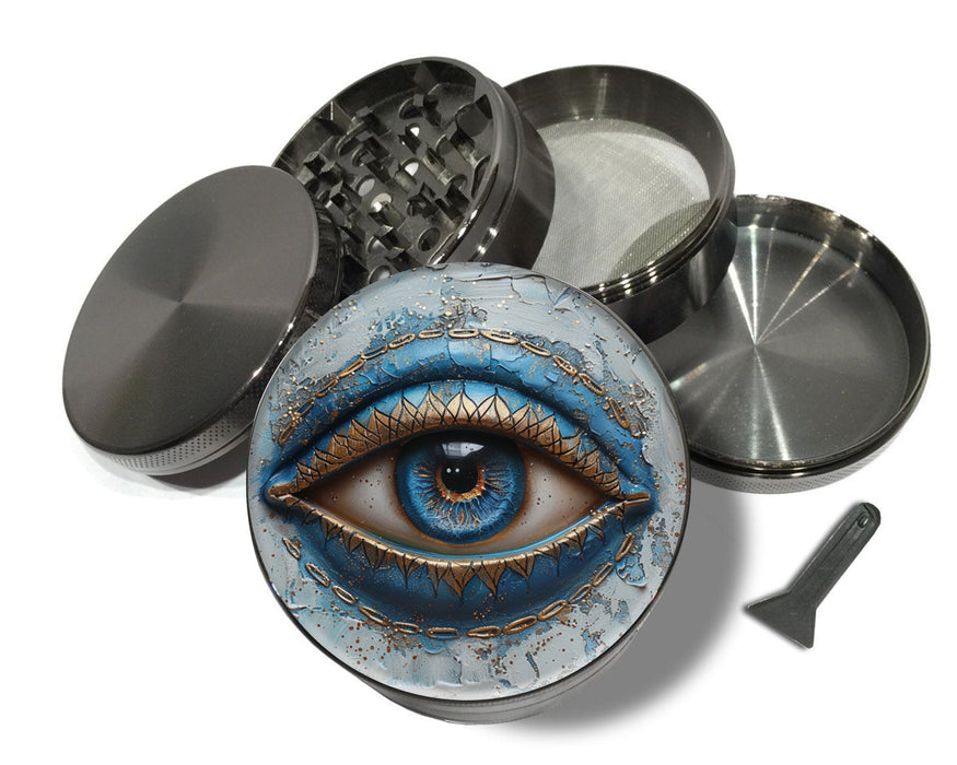 Modern Nazar Evil Eye Spice Grinder Grey Grinder
