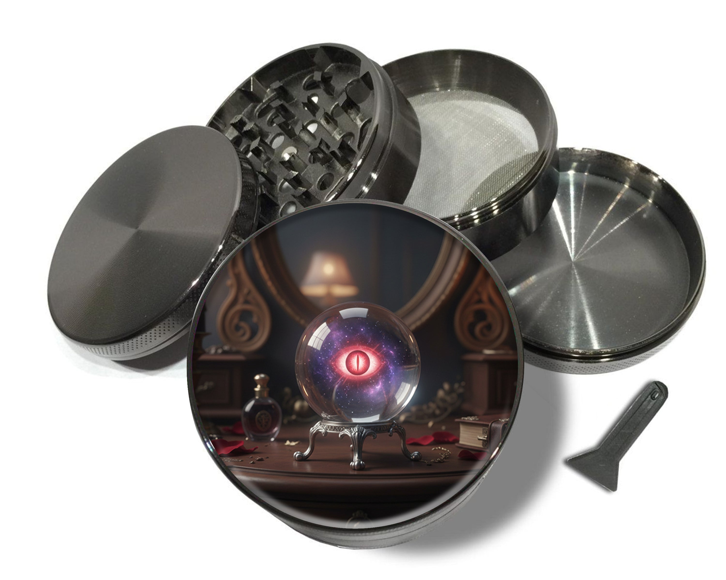 Occult Crystal Orb Spice Grinder Grey Grinder