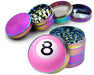 Soft Pink 8 Ball Retro Vibe Pool Hall Style Spice Grinder Rainbow Grinder