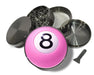 Soft Pink 8 Ball Retro Vibe Pool Hall Style Spice Grinder Grey Grinder