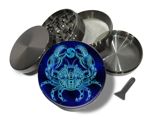 Cancer Zodiac Sign Spice Grinder Grey Grinder