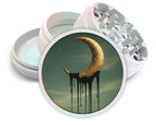 Dripping Golden Crescent Moon Spice Grinder White Grinder