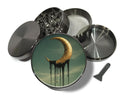 Dripping Golden Crescent Moon Spice Grinder Grey Grinder