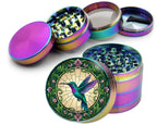 Art Nouveau Hummingbird Medallion Spice Grinder Rainbow Grinder
