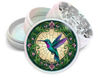 Art Nouveau Hummingbird Medallion Spice Grinder White Grinder