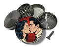 Retro Pop Art Kiss Spice Grinder Grey Grinder