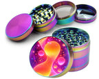 Trippy Psychedelic Lava Lamp Glow Design Spice Grinder Rainbow Grinder